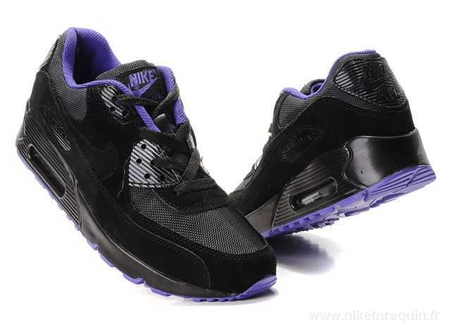 Noir Et Violet Nike Air Max 90